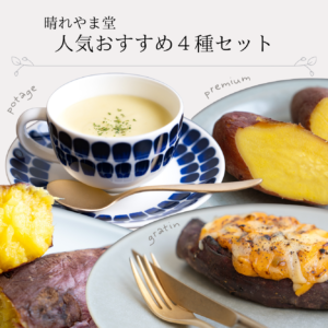 晴れやま堂人気おすすめ4種セット〈とろとろオホーツクシルク・プレミアムオホーツクシルク・北海道グラタン・ポタージュ〉